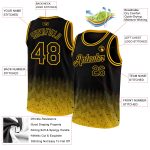 Personalized Black Gold Fade Basketball Jersey - Fashion City Edition Personalized Black Gold Fade Fashion City Edition Basketball