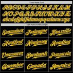 Custom Name and Number Personalized Black Gold-Gray Baseball Jersey Authentic Team Apparel Personalized Black Gold-Gray Authentic