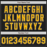Personalized Black Gray Gold Raglan Baseball Jersey - Custom Sports Apparel Personalized Black Gold-Gray Raglan Sleeves Baseball