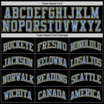 Personalized Black and Light Blue Throwback Basketball Jersey for Adults Personalized Black Gold-Light Blue Throwback Basketball