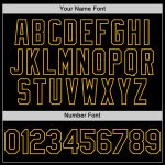 Custom Black and Gold Baseball Jersey, Personalized Sport Shirt for Team and Fans Personalized Black Gold Line Baseball Jersey