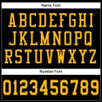 Custom Personalized Football Jersey - Authentic Black Gold Mesh with Team Name & Number Personalized Black Gold Mesh Authentic