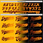 Custom Personalized Bomber Jacket with Name & Number - Black Gold Orange Varsity Letterman Gradient Fashion Jacket Personalized
