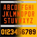 Personalized Bomber Jacket Black Gold-Orange Gradient Full-Snap Varsity Letterman Personalized Black Gold-Orange Bomber Full-Snap
