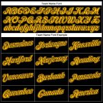Personalized Custom Team Name and Number Black Gold Performance T-Shirt Personalized Black Gold Performance T-Shirt Team