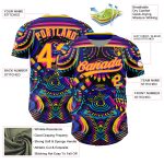 Personalized 3D Abstract Black Gold-Pink Baseball Jersey Design Personalized Black Gold-Pink 3D Abstract Painting Baseball