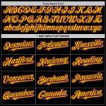 Custom Name and Number Black Gold-Pink Two Tone Hoodie Jacket Varsity Letterman Bomber Full-Snap Personalized Black Gold-Pink