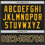 Custom Name Number Baseball Jersey Personalized Black Gold Pinstripe Black White Authentic Team Jersey Personalized Black