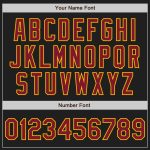 Personalized Unisex Softball Jersey Black Gold Pinstripe Crimson Two-Button Design Personalized Black Gold Pinstripe Crimson