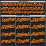 Personalized Unisex Softball Jersey Black Gold Pinstripe Crimson Two-Button Design Personalized Black Gold Pinstripe Crimson