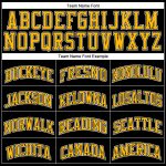 Personalized Black Gold Basketball Jersey with Pinstripe Design - Custom Sports Apparel Personalized Black Gold Pinstripe