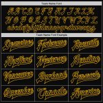 Personalized Black and Gold Pinstripe Varsity Jacket Full-Snap Bomber Letterman Jacket Personalized Black Gold Pinstripe
