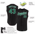 Personalized Black Gold Pinstripe Baseball Jersey - Custom Sleeveless Design for Sports Fans Personalized Black Gold Pinstripe