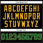 Custom Name and Number Authentic Basketball Jersey - Personalized Black Gold Pinstripe Kelly Green Gold Personalized Black