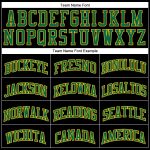 Personalized Black Gold Pinstripe Basketball Jersey in Kelly Green and Gold Personalized Black Gold Pinstripe Kelly Green-Gold
