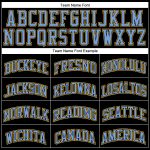 Custom Black Gold Pinstripe Basketball Jersey with Light Blue and Gold, Personalized Team Name and Number, Authentic Design