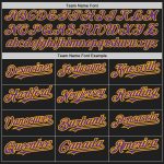 Black Gold Pinstripe Personalized Two-Button Purple Unisex Softball Jersey Personalized Black Gold Pinstripe Purple Two-Button