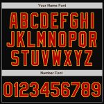 Personalized Red Bomber Varsity Jacket with Black Gold Pinstripes - Full-Snap Letterman Style Personalized Black Gold Pinstripe