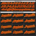 Custom Name Number Unisex Baseball Jersey Black Gold Red Pinstripe Two-Button Softball Team Apparel Personalized Black Gold