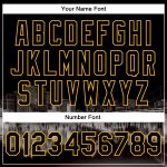Personalized Pittsburgh Pennsylvania Black Gold 3D Varsity Letterman Jacket with Custom Name and Number - Full-Snap Bomber