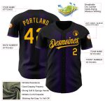 Personalized Black and Gold Purple 3D Geometric Baseball Jersey Personalized Black Gold-Purple 3D Geometric Shapes Baseball