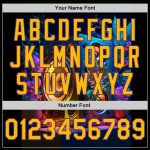 Custom Name Number Baseball Jersey Vintage Music Festival 3D Pattern Black Gold-Purple Speaker Sound System Personalized