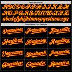 Personalized Black Red Gold Baseball Jersey - Custom Arm Shapes in 3 Colors Personalized Black Gold-Red 3 Colors Arm Shapes