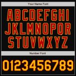 Personalized Black and Gold Bomber Varsity Letterman Jacket - Full-Snap Two Tone Style Personalized Black Gold-Red Bomber