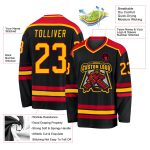 Personalized Black Gold Red Hockey Jersey - Customizable Team Apparel Personalized Black Gold-Red Hockey Jersey 2