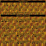 Personalized Black Gold Red Kelly Green Black History Month 3D Varsity Letterman Jacket Full-Snap Bomber Personalized Black