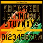 Personalized Black & Gold 3D Pattern Varsity Jacket for Black History Month - Custom Team Name and Number Full-Snap Bomber