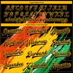 Personalized Black & Gold 3D Pattern Varsity Jacket for Black History Month - Custom Team Name and Number Full-Snap Bomber