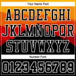Customized Basketball Jersey for Team - Black Gold Red Round Neck with Name and Number Personalized Black Gold-Red Round