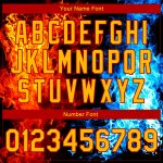 Custom Name Number 3D Pattern Design Black Gold Red Royal Flame Varsity Bomber Full-Snap Letterman Jacket Personalized Black