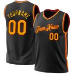 Personalized Black Gold-Red Throwback Basketball Jersey for Men, Custom Design, Size 4 Personalized Black Gold-Red Throwback