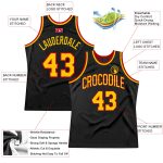 Personalized Black and Gold Red Basketball Jersey - Custom Throwback Sports Apparel Personalized Black Gold-Red Throwback