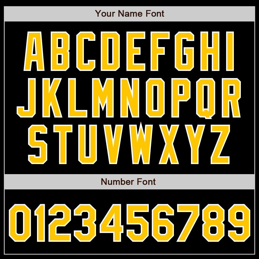 Personalized Black Gold-Royal Authentic Split Fashion Baseball Jersey Team Custom Name and Number Custom Black Gold-Royal Baseball Jersey with Personalized Name and Number - Authentic Split Fashion Team Gear Personalized - Image 4