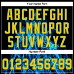 Personalized Black Gold Teal 3D Flame Baseball Jersey for Men and Women Personalized Black Gold-Teal 3D Flame Baseball Jersey