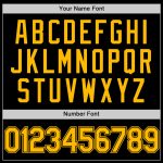 Custom Name and Number Black Gold Unisex Softball Jersey - Personalized Two-Button Team Jersey Personalized Black Gold Two-Button