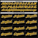Personalized 3D Gradient Black Gold-White Twinkle Star Baseball Jersey Personalized Black Gold-White 3D Gradient Style Twinkle