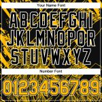 Custom Personalized Eagle Baseball Jersey with Black Gold-White 3D Pattern, Team Name and Number Personalized Black Gold-White
