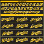 Custom Name and Number Black White Gold Authentic Baseball Jersey - Personalized Team Jersey Personalized Black Gold-White