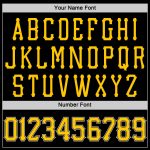 Personalized Skull Baseball Jersey - Custom Team Name & Number in Black Gold-White Authentic Design Personalized Black Gold-White