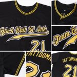 Custom Black Gold-White Softball Jersey with Personalized Name & Number - Authentic Team Apparel Personalized Black Gold-White