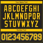 Custom Black Gold-White Softball Jersey with Personalized Name & Number - Authentic Team Apparel Personalized Black Gold-White