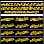 Custom Team Name and Number Black Gold-White Authentic Baseball Jersey Shirt Personalized Black Gold-White Authentic Throwback