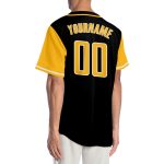 Personalized Two Tone Baseball Jersey - Black and White Authentic Sport Apparel Personalized Black Gold-White Authentic Two