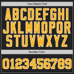 Custom Name & Number Authentic Two Tone Black Gold-White Softball Jersey - Personalized Team Apparel Personalized Black Gold-White