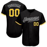 Personalized Black Gold Baseball Jersey for Men and Women - Customizable 19 Personalized Black Gold-White Baseball Jersey