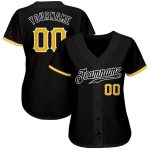 Personalized Black Gold Baseball Jersey for Men and Women - Customizable 19 Personalized Black Gold-White Baseball Jersey